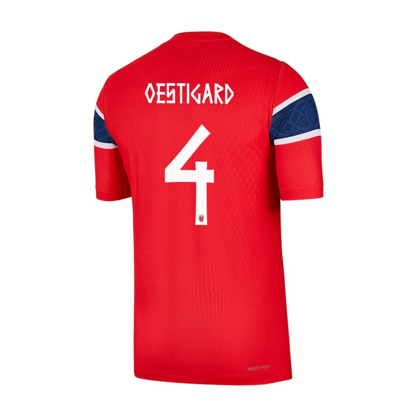 Leo Oestigard 4 Norway National Team 2026 Home Jersey - Red, Men