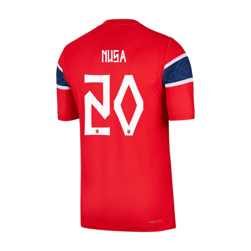 Antonio Nusa 20 Norway National Team 2026 x World Cup Patch Home Jersey - Red, Men