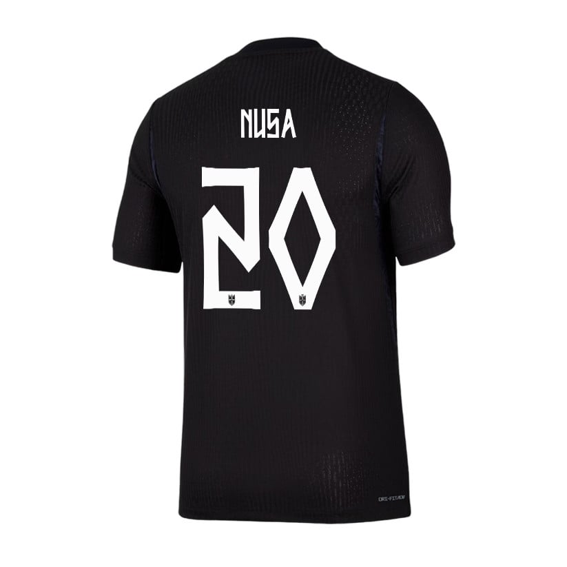 Antonio Nusa 20 Norway National Team 2026 Away Jersey - Black, Men