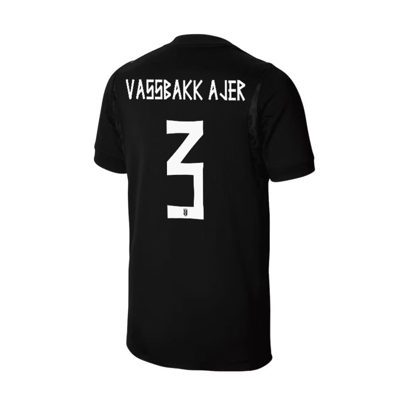 Kristoffer Vassbakk Ajer 3 Youth Norway National Team 2026 Away Jersey - Black