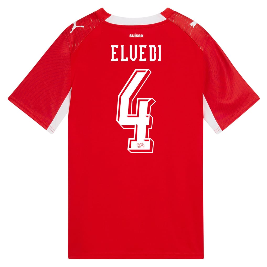 Nico Elvedi 4 Youth Switzerland National Team 2026 Home Jersey - Red