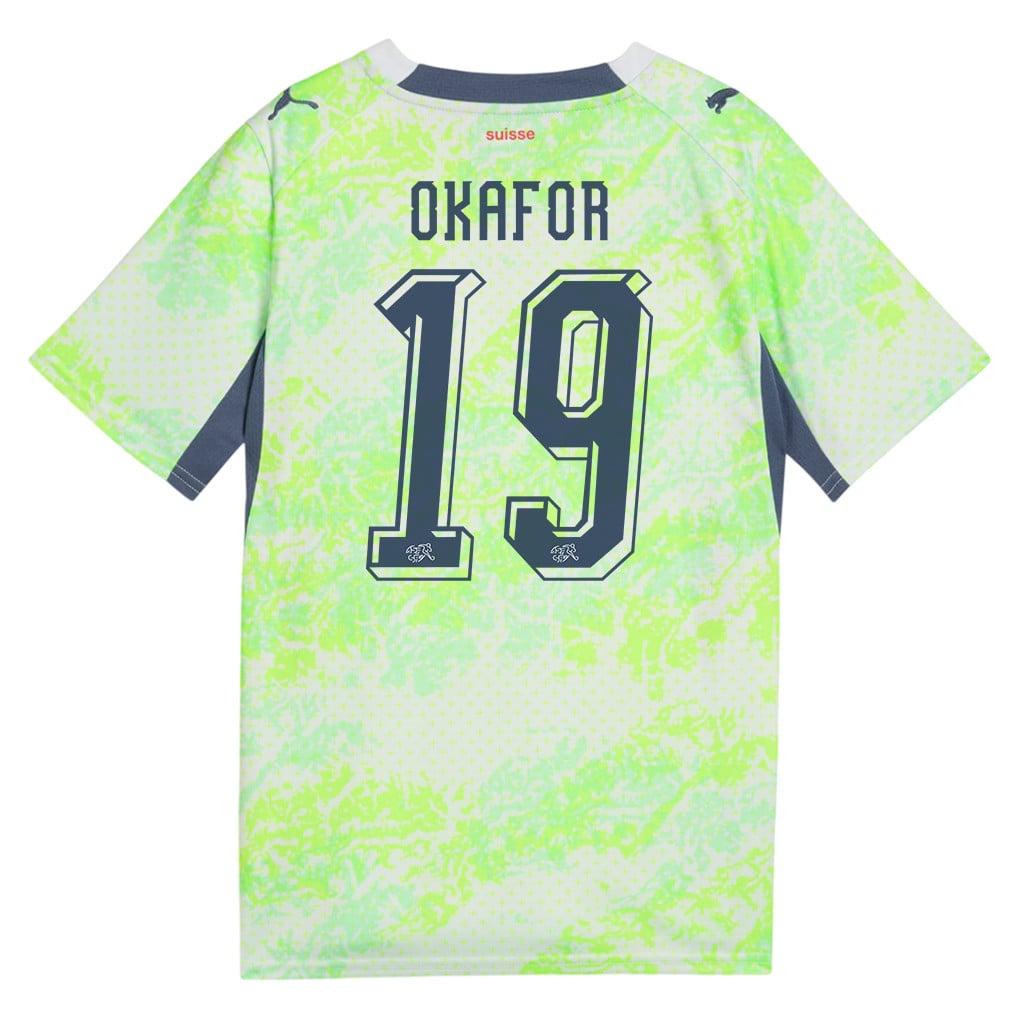 Noah Okafor 19 Youth Switzerland National Team 2026 Away Jersey - Green