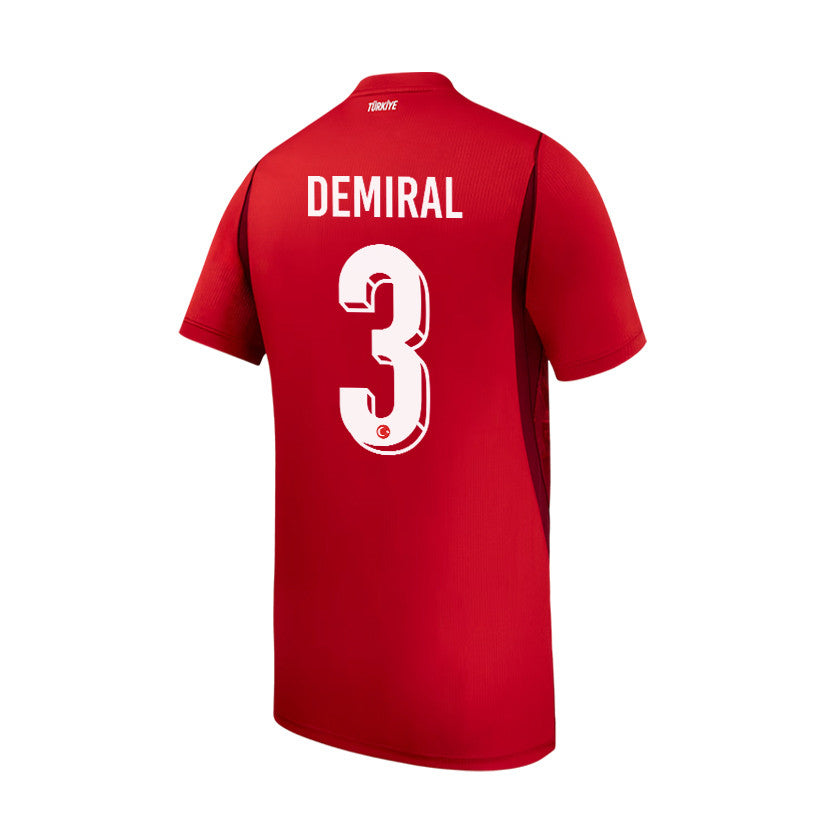 Merih Demiral 3 Youth Turkey National Team 2026 Home Jersey - Red
