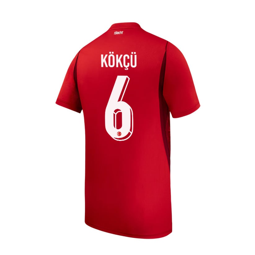 Orkun Kokcu 6 Youth Turkey National Team 2026 Home Jersey - Red