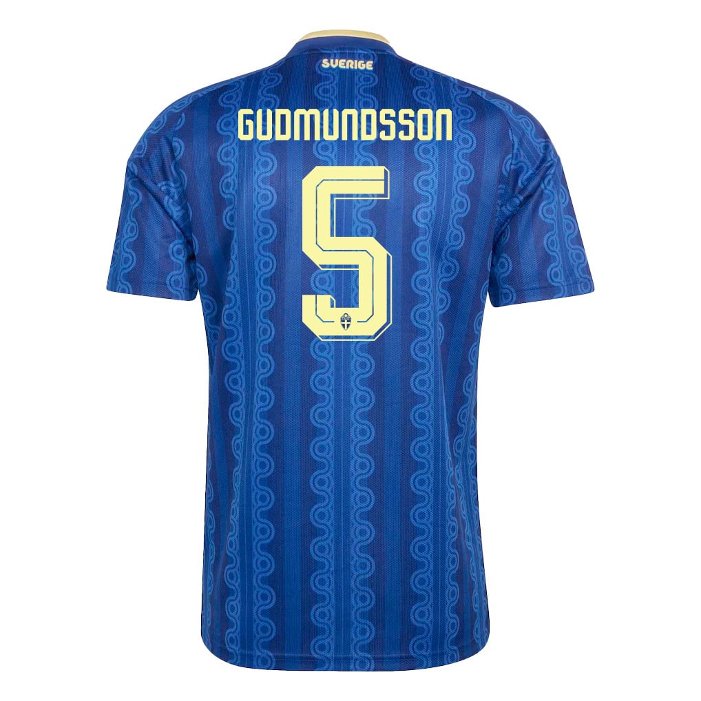Gabriel Gudmundsson 5 Sweden National Team 2026 Away Jersey - Blue, Men
