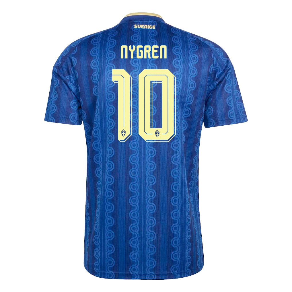 Benjamin Nygren 10 Sweden National Team 2026 Away Jersey - Blue, Men