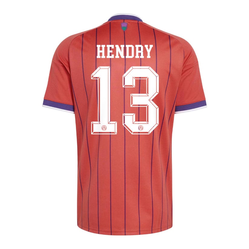 Jack Hendry 13 Scotland National Team 2026 Away Jersey - Red, Men