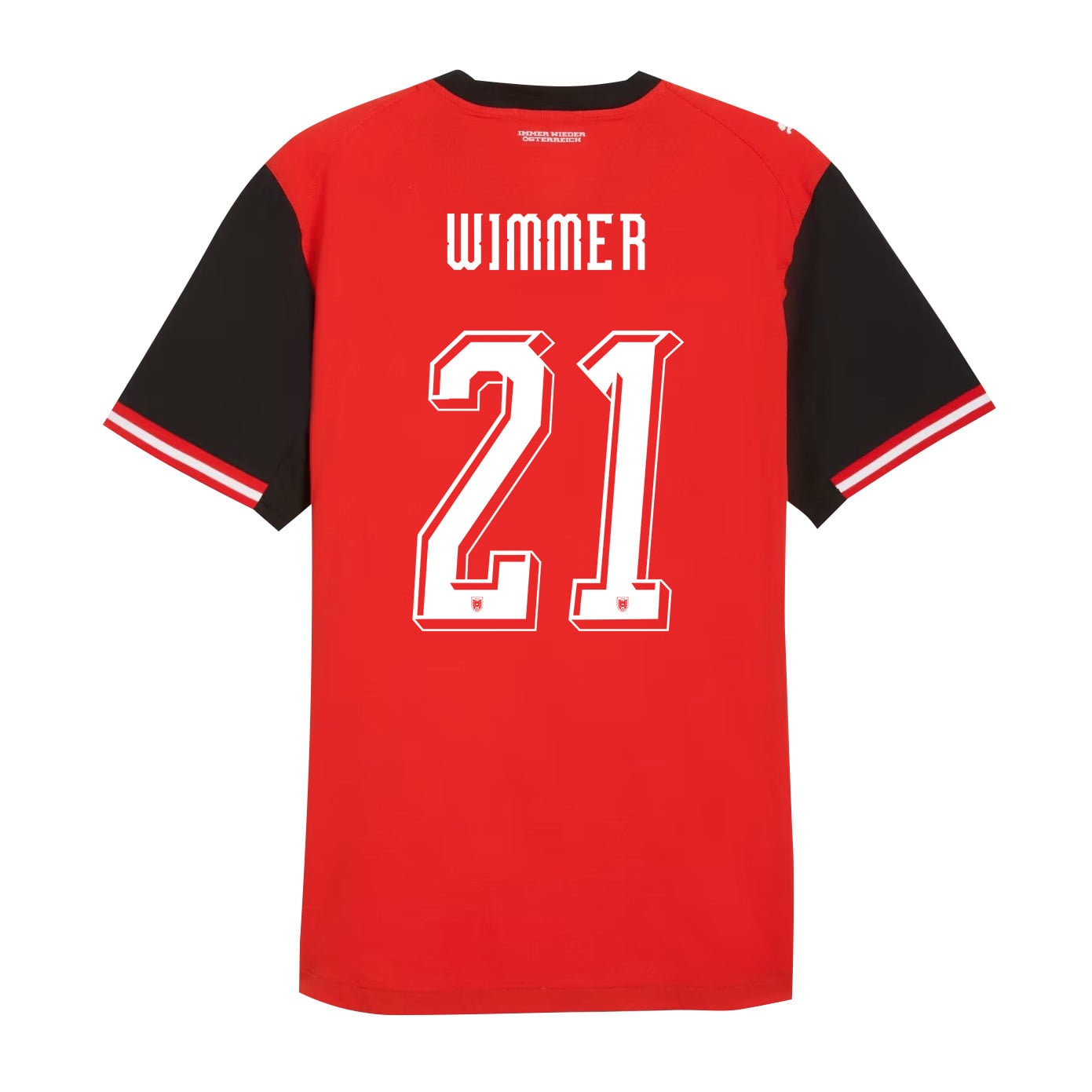 Patrick Wimmer 21 Austria National Team 2026 Home Jersey - Red, Men
