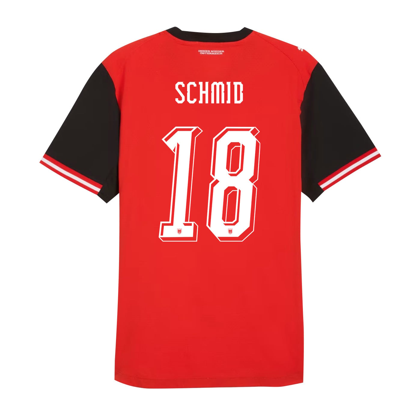 Romano Schmid 18 Austria National Team 2026 Home Jersey - Red, Men