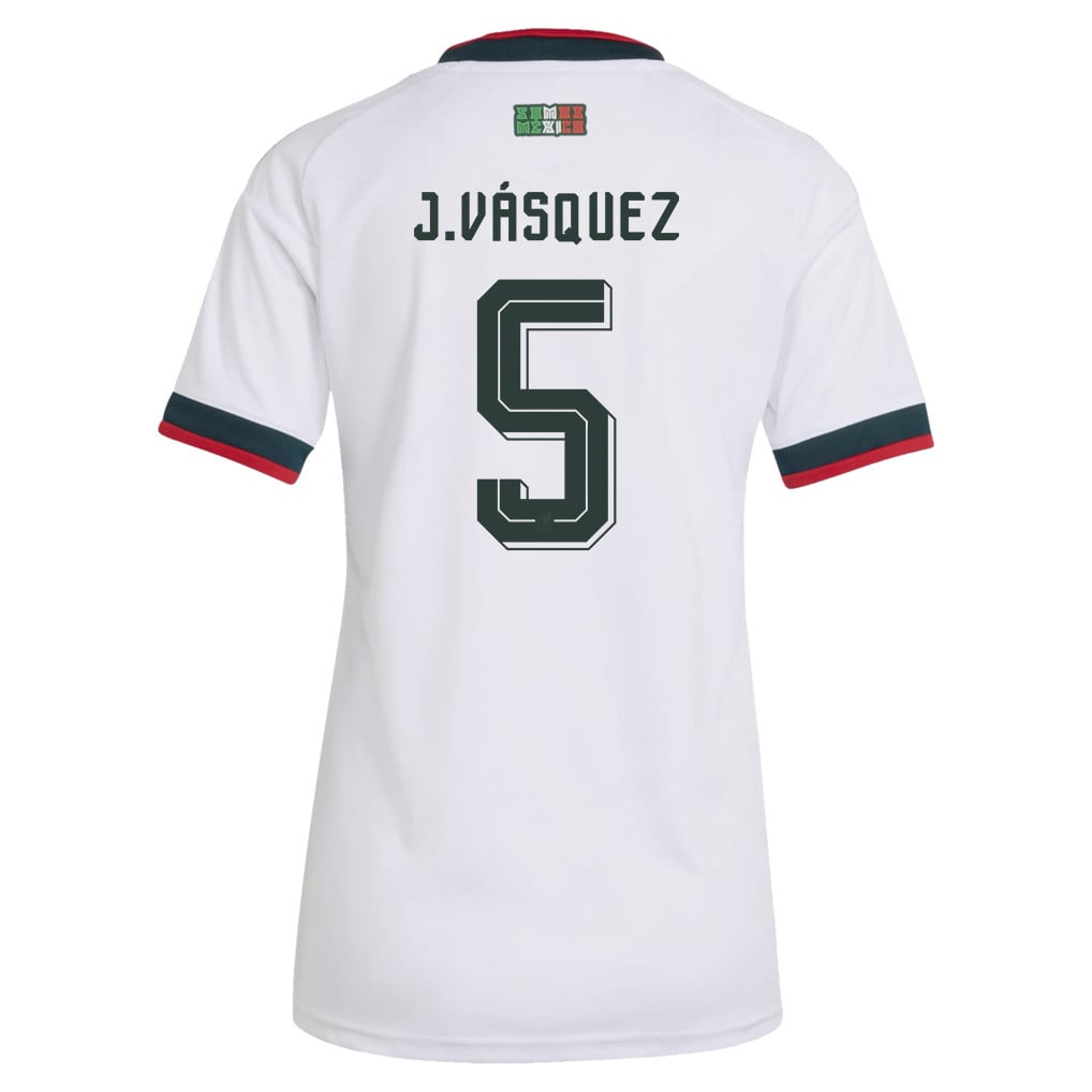Johan Vásquez 5 Women's Mexico National Team 2026 Away Jersey - White