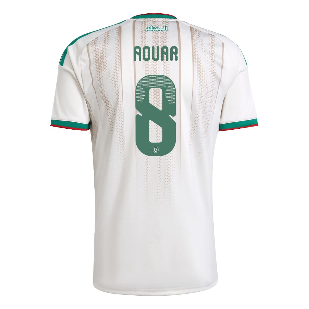 Houssem Aouar 8 Youth Algeria National Team 2026 Home Jersey - White
