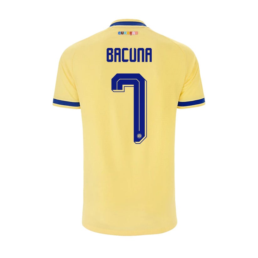 Juninho Bacuna 7 Youth Curaçao National Team 2026 Away Jersey - Yellow