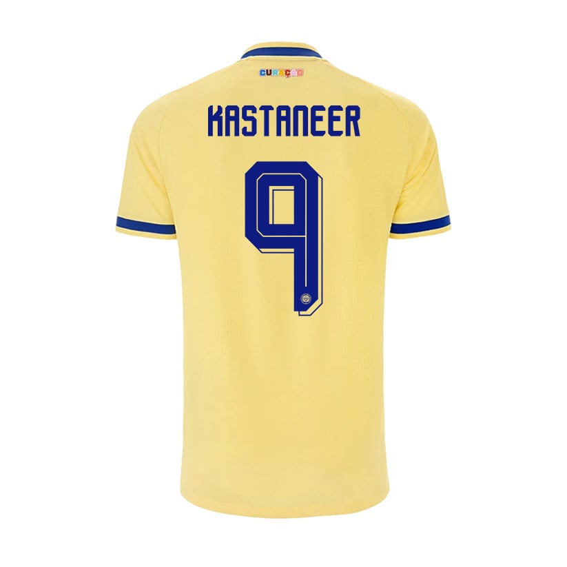 Gervane Kastaneer 9 Youth Curaçao National Team 2026 Away Jersey - Yellow