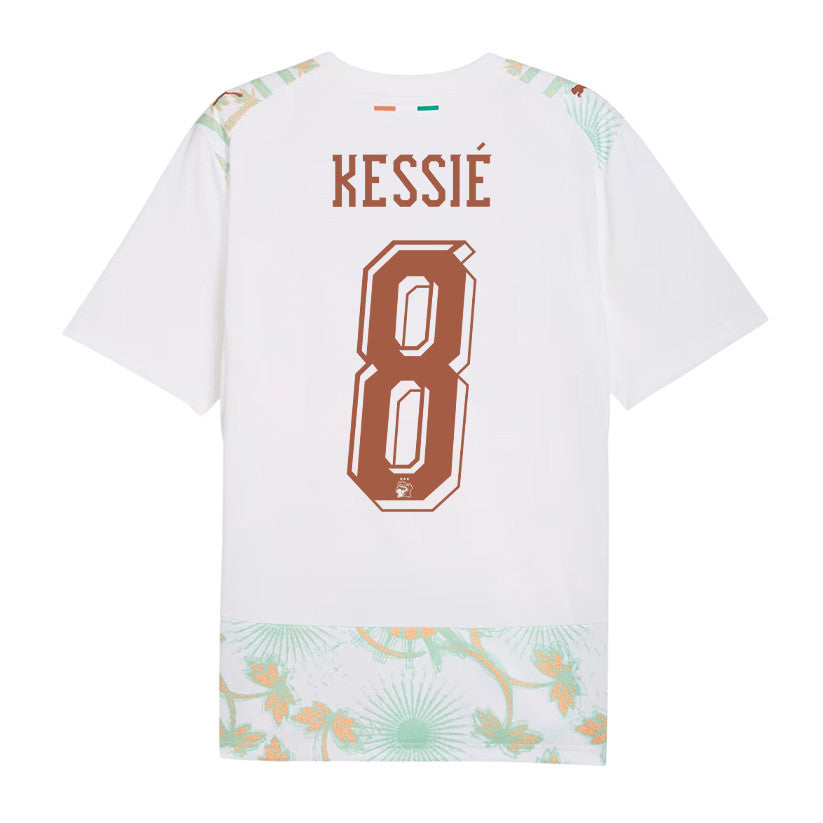 Franck Kessié 8 Ivory Coast National Team 2026 Away Jersey - White, Men