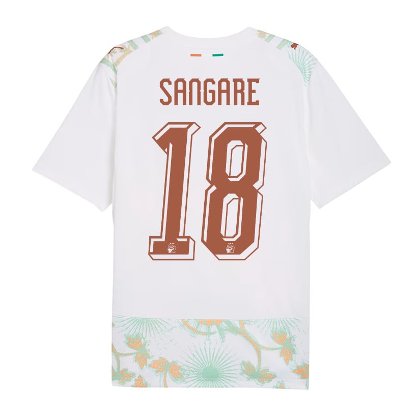 Ibrahim Sangare 18 Ivory Coast National Team 2026 Away Jersey - White, Men