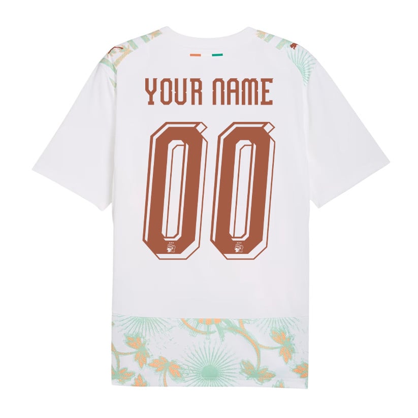 Ivory Coast National Team 2026 Personalized Away Jersey - White, Men