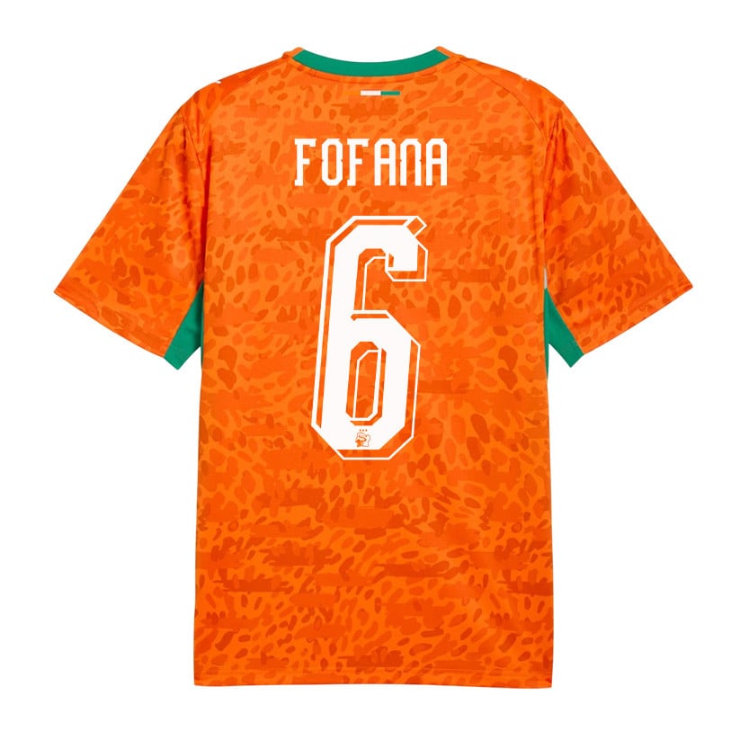 Seko Fofana 6 Ivory Coast National Team 2026 Home Jersey - Orange, Men