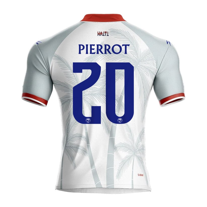 Frantzdy Pierrot 20 Haiti National Team 2026 Away Jersey - White, Men