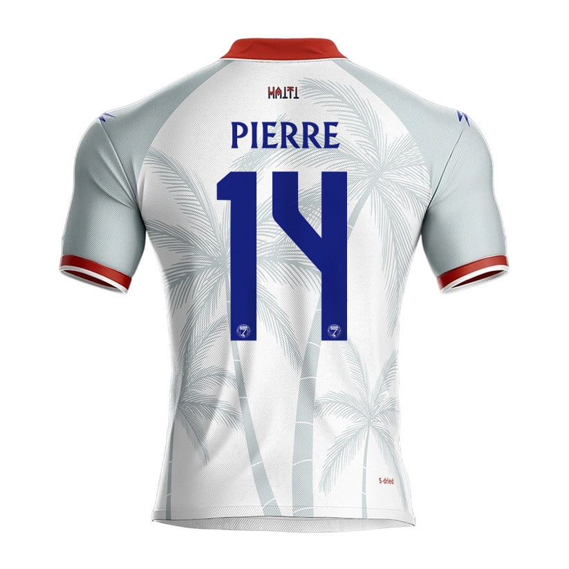 Leverton Pierre 14 Haiti National Team 2026 Away Jersey - White, Men