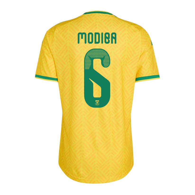 Maphosa Modiba 6 Youth South Africa National Team 2026 Home Jersey - Yellow