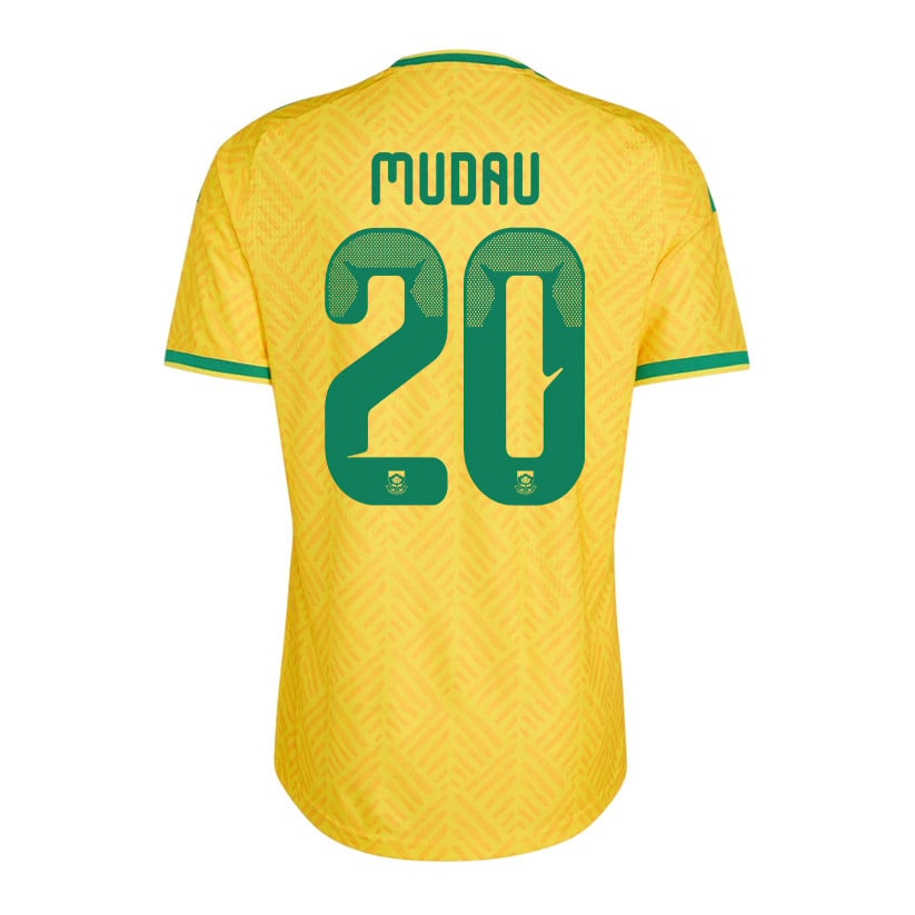Khuliso Mudau 20 Youth South Africa National Team 2026 Home Jersey - Yellow