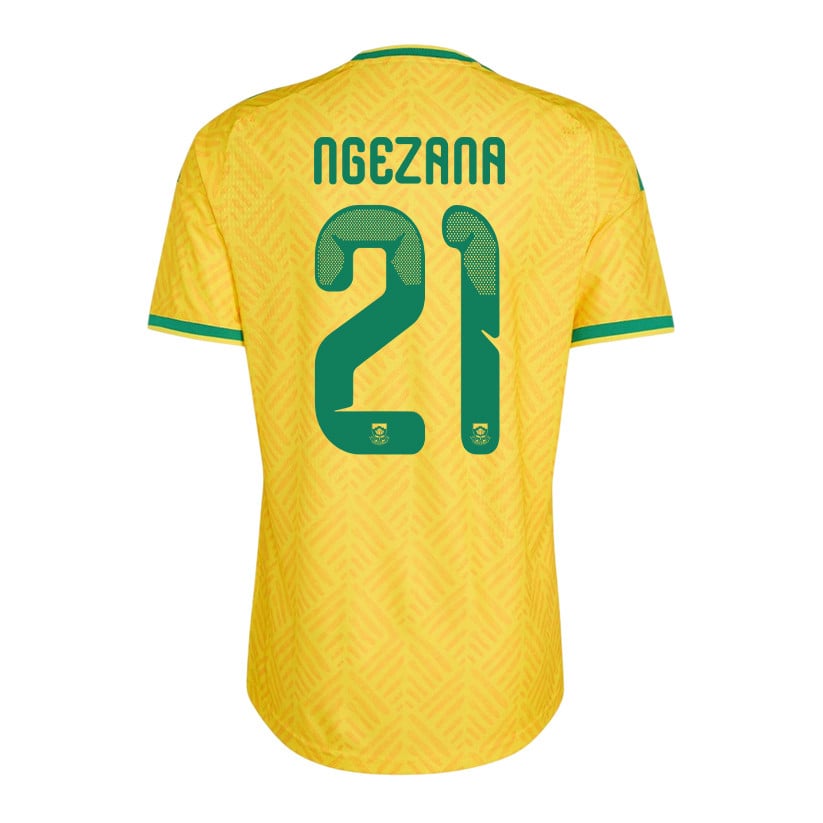 Siyabonga Ngezana 21 Youth South Africa National Team 2026 Home Jersey - Yellow