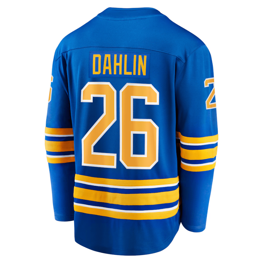 Rasmus Dahlin 26 Buffalo Sabres Home Captain Patch Breakaway Jersey - Royal
