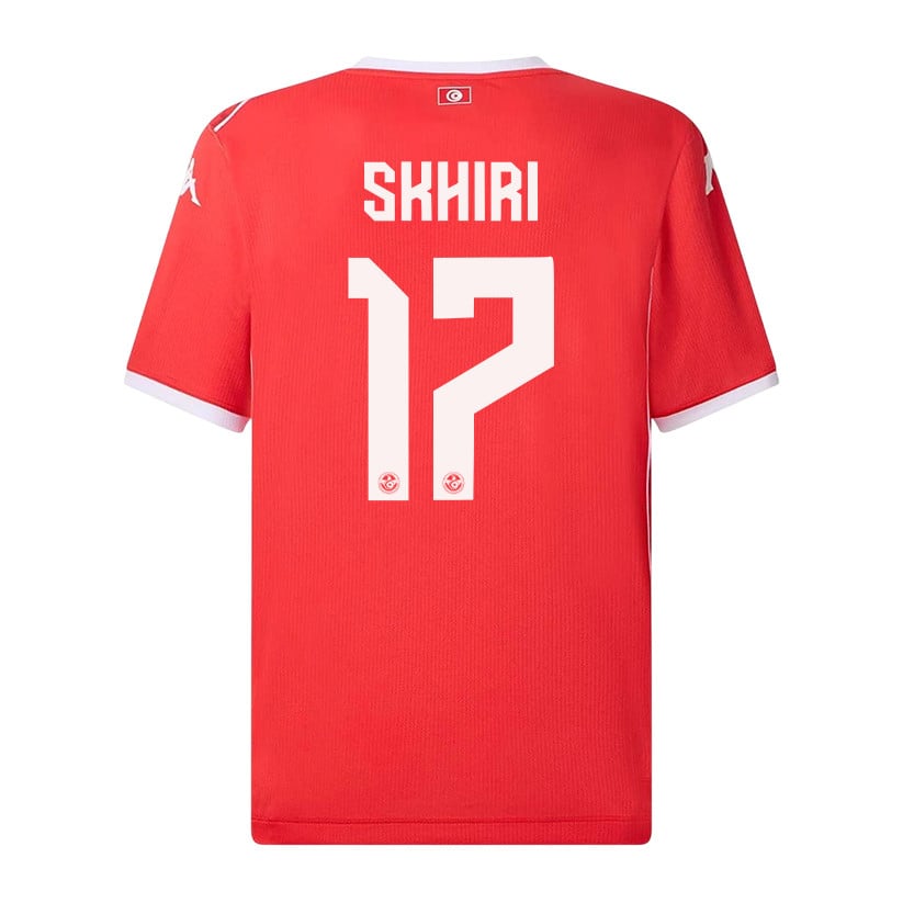 Ellyes Skhiri 17 Tunisia National Team 2026 Home Jersey - Red, Men
