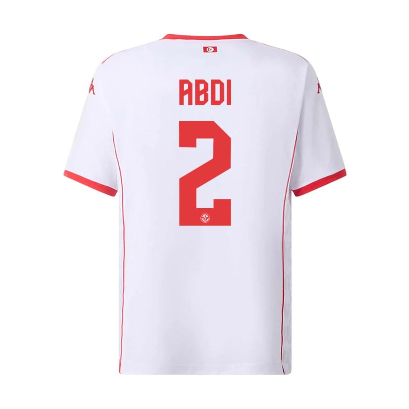Ali Abdi 2 Youth Tunisia National Team 2026 Away Jersey - White