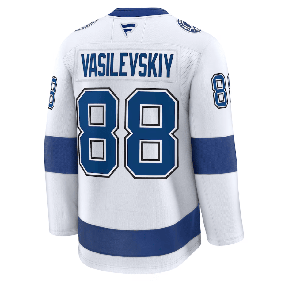 Andrei Vasilevskiy 88 Tampa Bay Lightning Away Premium Jersey - White