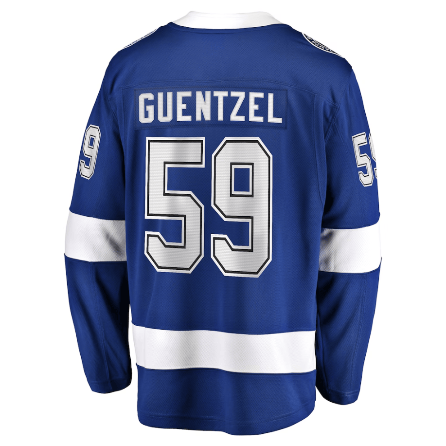 Jake Guentzel 59 Tampa Bay Lightning Home Premier Breakaway Player Jersey - Blue