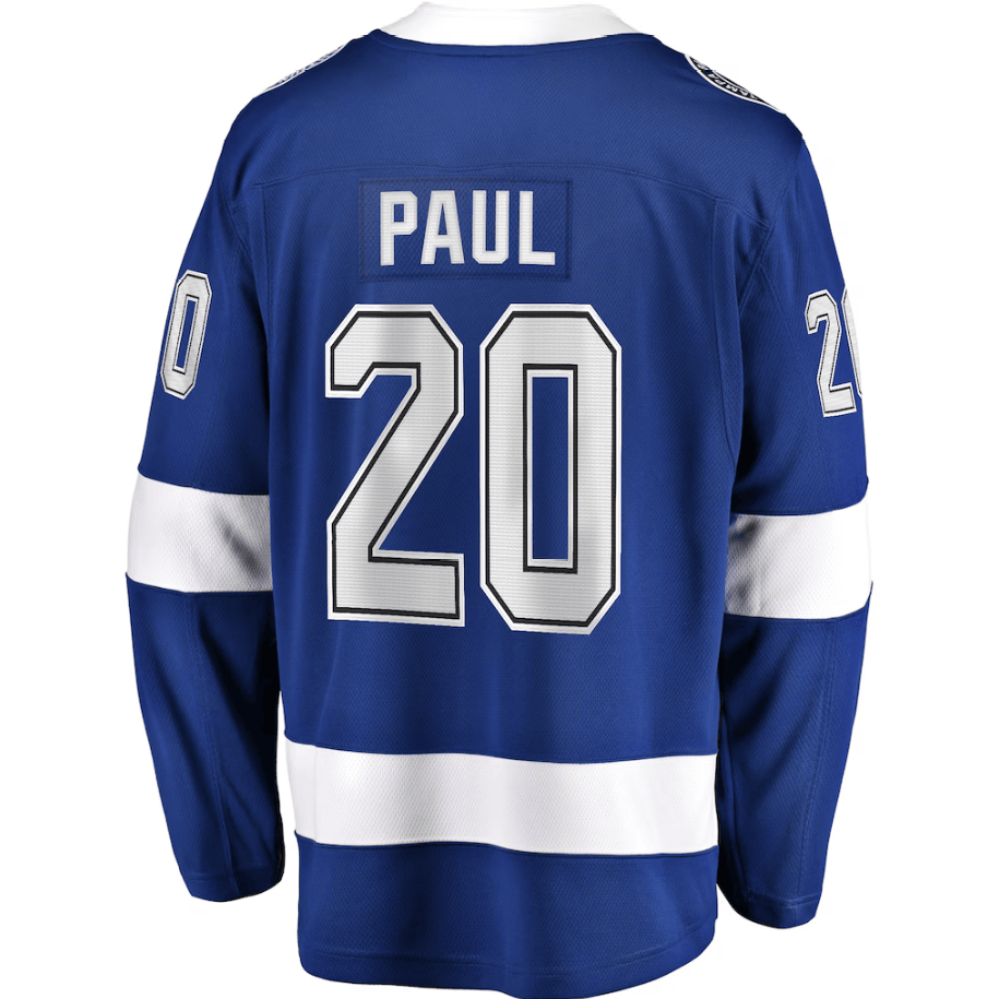 Nicholas Paul 20 Tampa Bay Lightning Home Breakaway Player Jersey - Blue