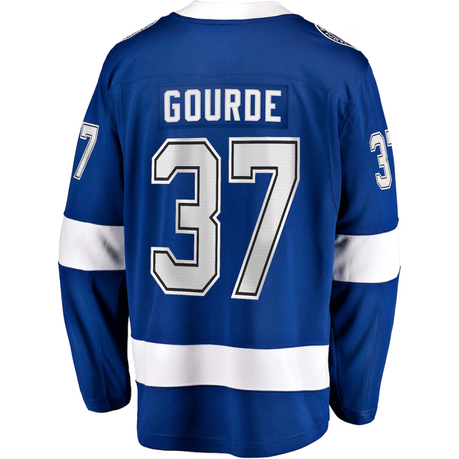 Yanni Gourde 37 Tampa Bay Lightning Home Breakaway Jersey - Blue