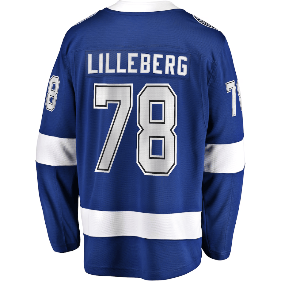 Emil Lilleberg 78 Tampa Bay Lightning Home Premier Breakaway Player Jersey - Blue