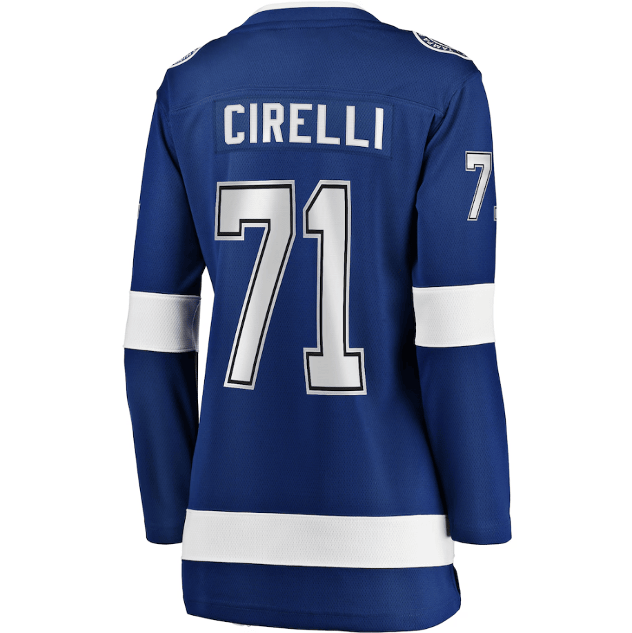 Anthony Cirelli 71 Tampa Bay Lightning Women's Home Breakaway Player Jersey - Blue