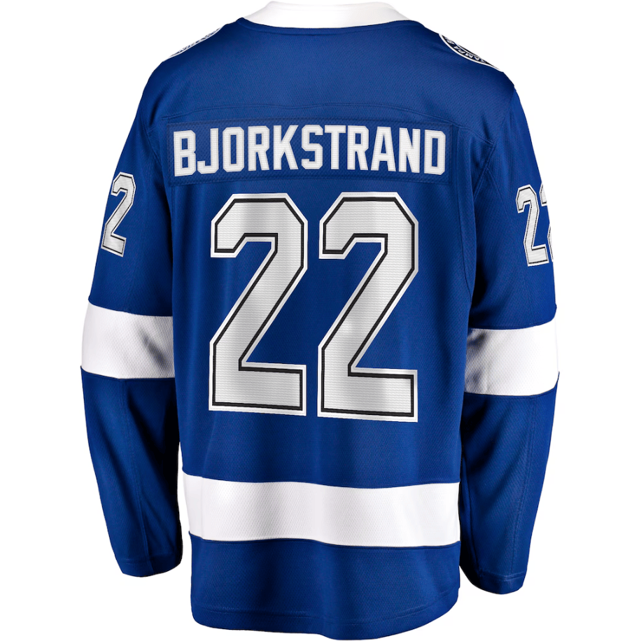 Oliver Bjorkstrand 22 Tampa Bay Lightning Home Breakaway Jersey - Blue