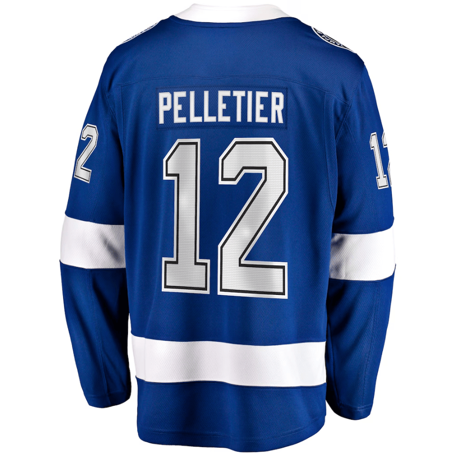 Jakob Pelletier 12 Tampa Bay Lightning Home Breakaway Jersey - Blue