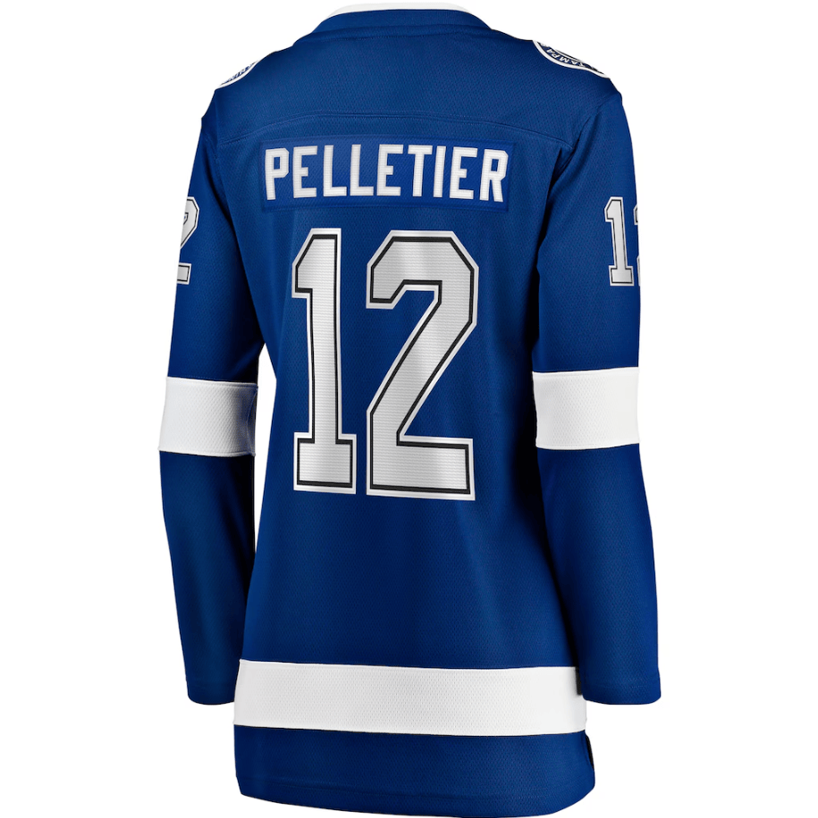 Jakob Pelletier 12 Tampa Bay Lightning Women's Home Breakaway Jersey - Blue