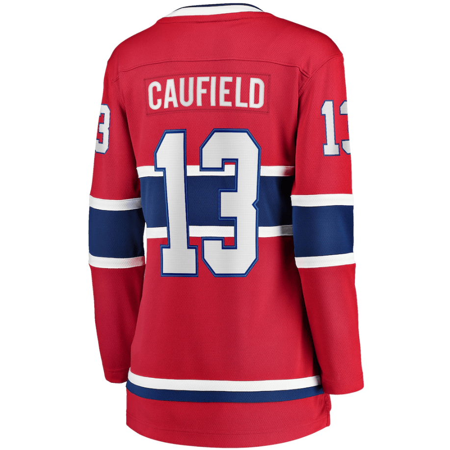 Cole Caufield 13 Montreal Canadiens Women's Home Premier Breakaway Player Jersey - Red