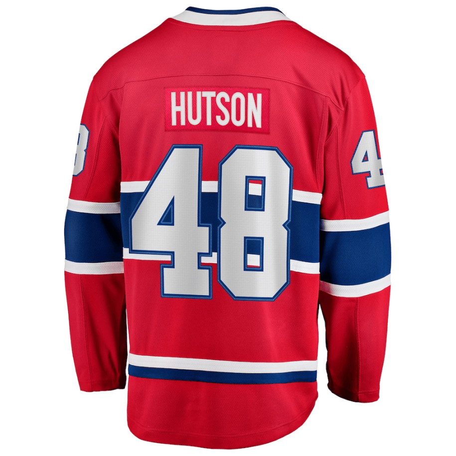 Lane Hutson 48 Montreal Canadiens Home Breakaway Jersey - Red