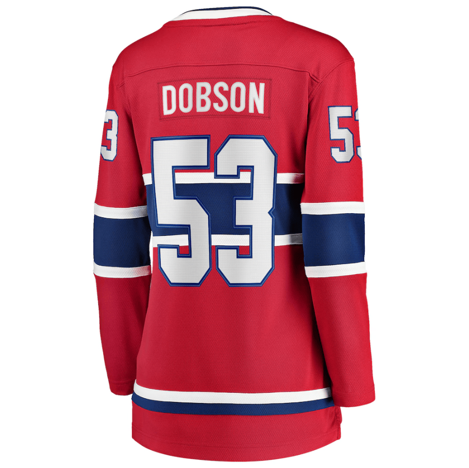 Noah Dobson 53 Montreal Canadiens Women's Home Breakaway Jersey - Red
