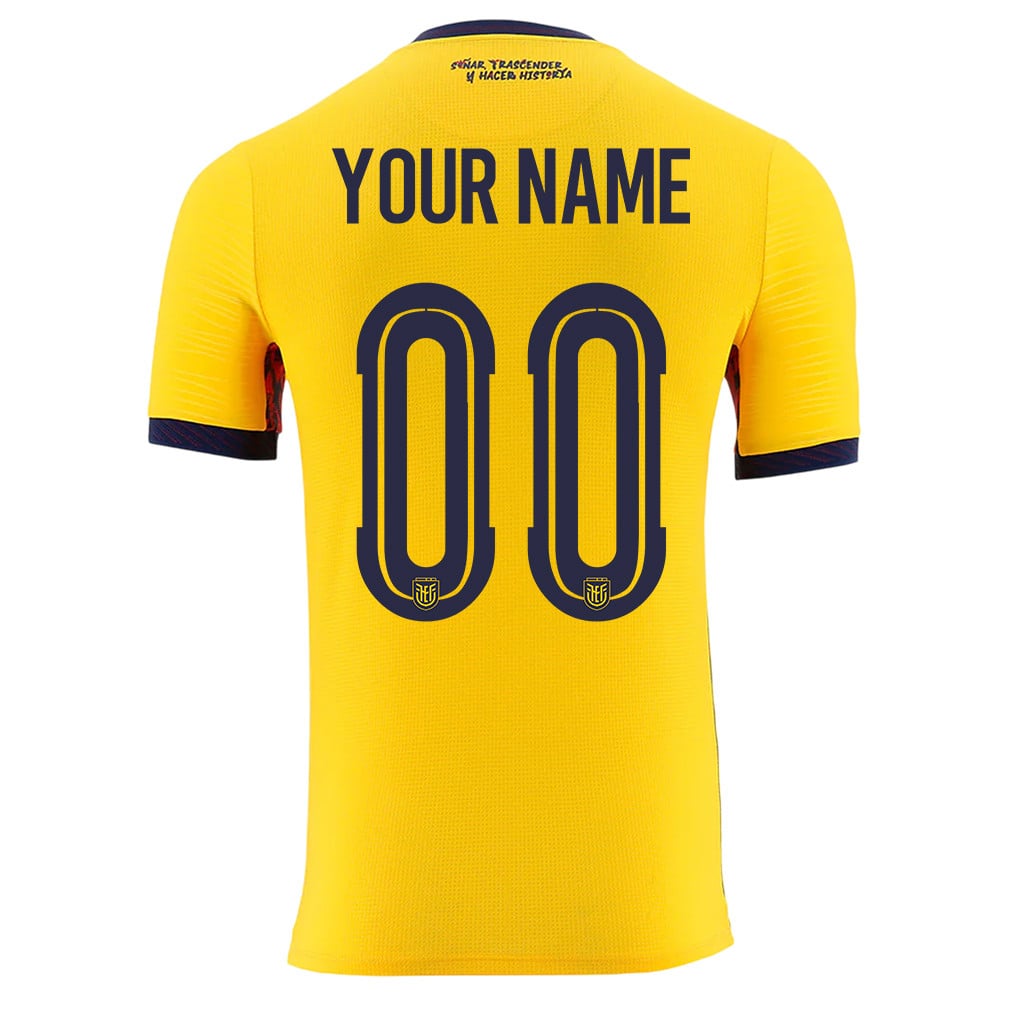 Ecuador National Team 2026 Personalized Home Jersey - Yellow, Men