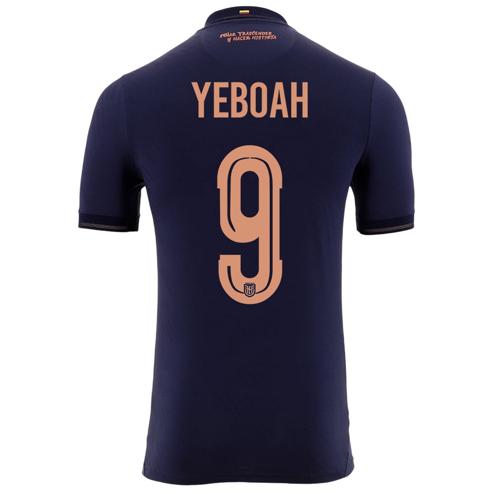 John Yeboah 9 Ecuador National Team 2026 Away Jersey - Navy, Men