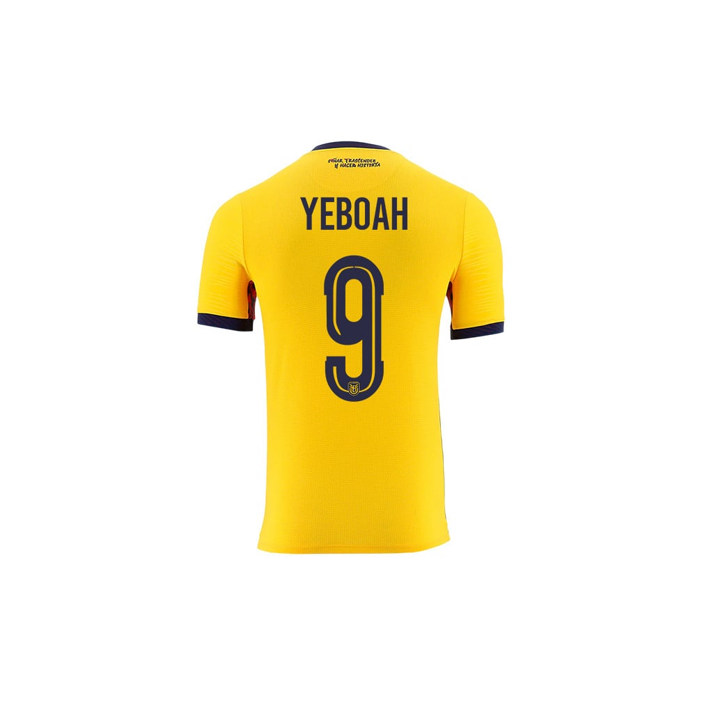 John Yeboah 9 Youth Ecuador National Team 2026 Home Jersey - Yellow