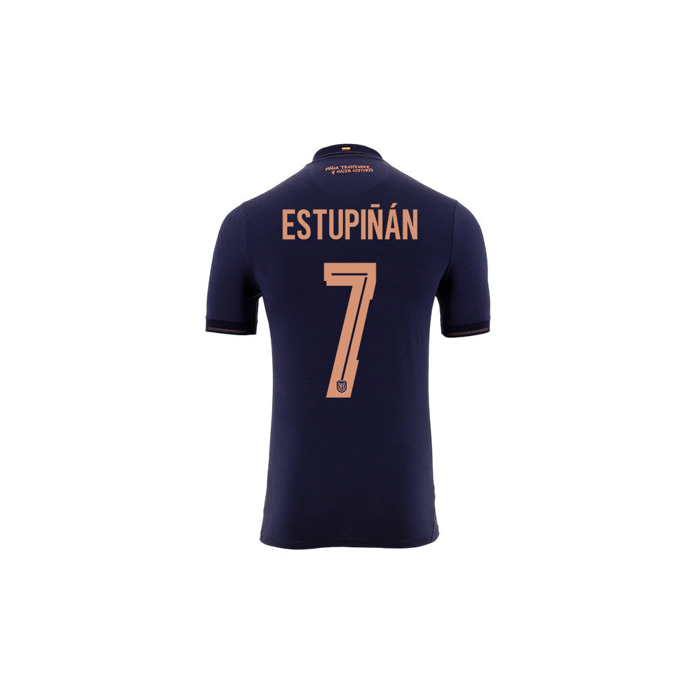 Pervis Estupiñán 7 Youth Ecuador National Team 2026 Away Jersey - Navy