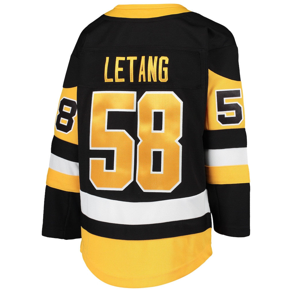 Kris Letang 58 Pittsburgh Penguins YOUTH Premier Player Jersey - Black