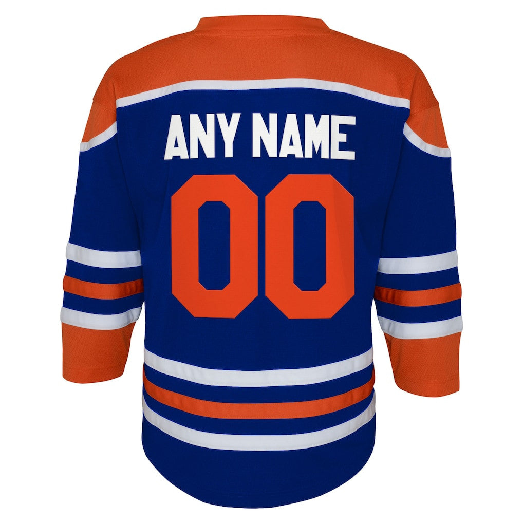 Edmonton Oilers Youth Home Custom Jersey - Orange/Royal