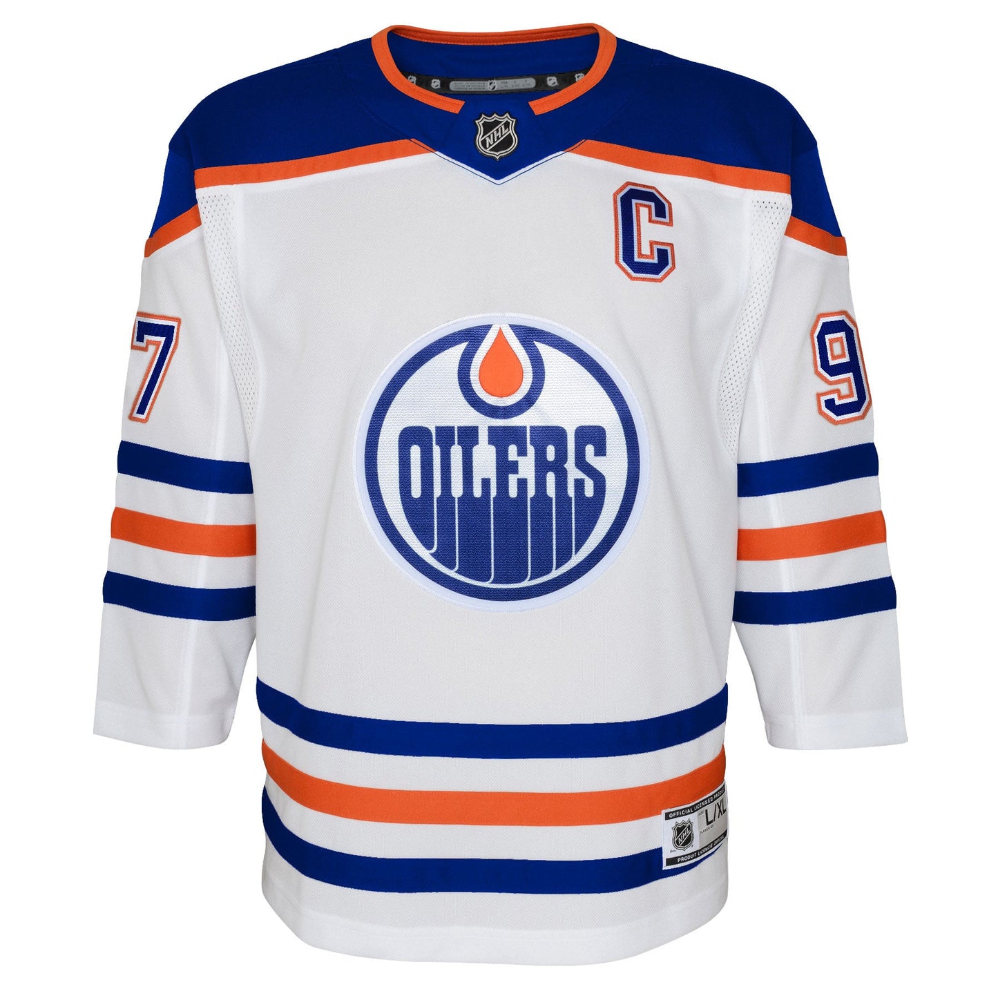 Connor McDavid 97 Edmonton Oilers Away Jersey - Youth, White