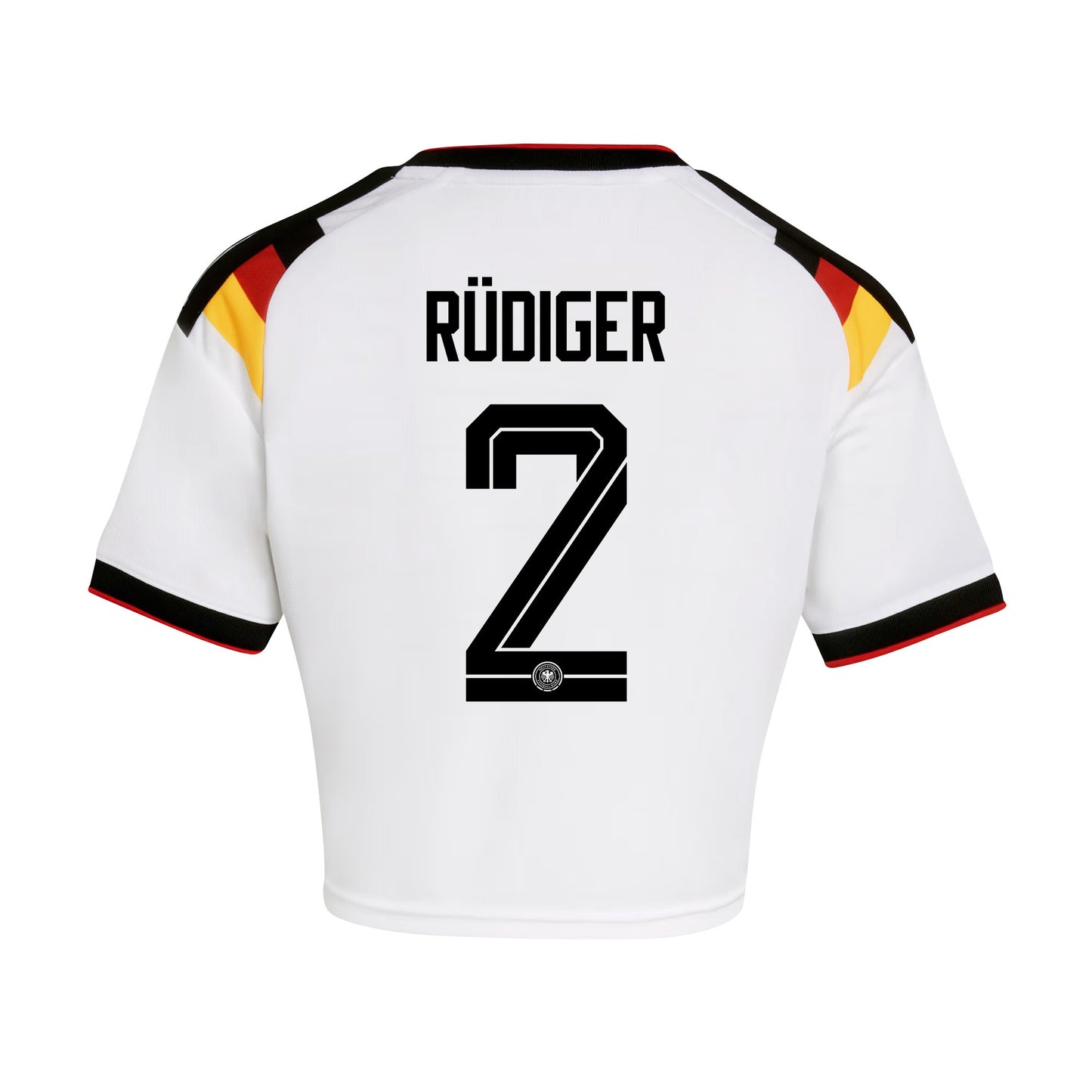Antonio Rüdiger 2 Germany 2026 Home Women's Cropped Jersey - White