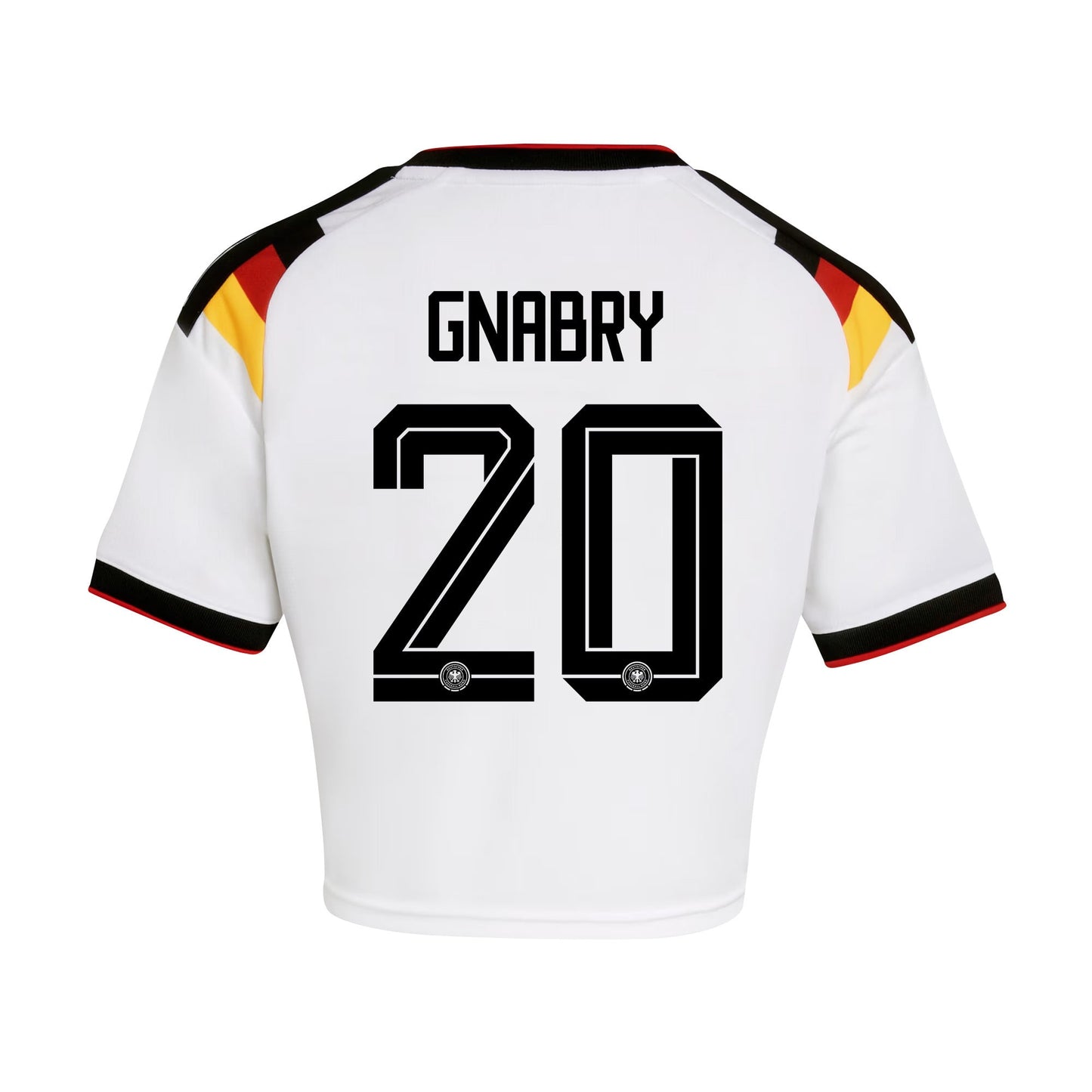 Serge Gnabry 20 Germany 2026 Home Women's Cropped Jersey - White